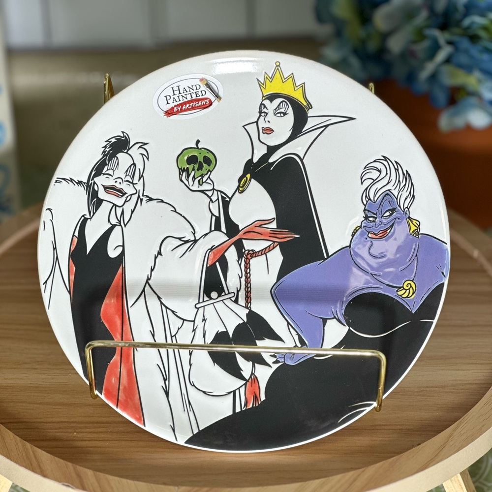Disney Villains 8.25” Ceramic Hand Painted Dessert Plate